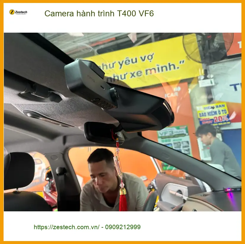 Anh Kiên lắp Camera hành trình T400 cho VinFast VF6 ở Quận 12 ảnh thực tế 2