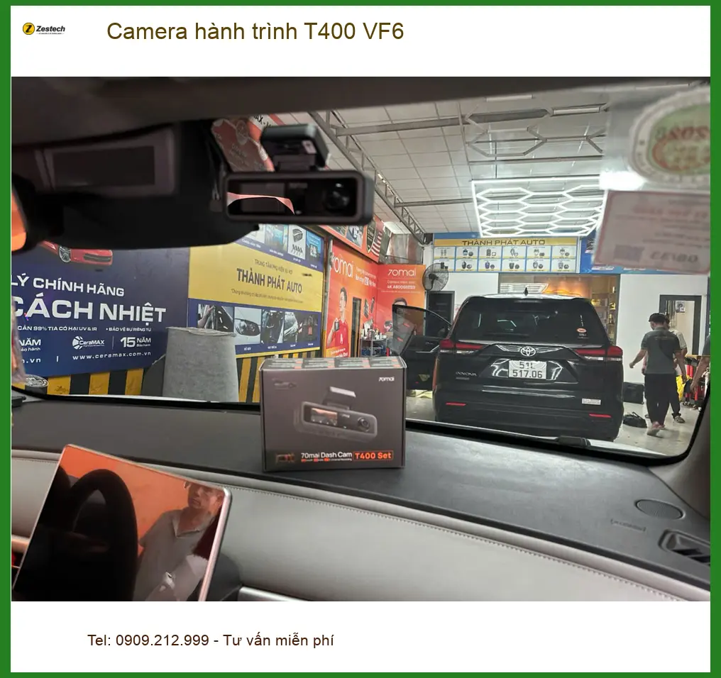 Anh Kiên lắp Camera hành trình T400 cho VinFast VF6 ở Quận 12 ảnh thực tế 5