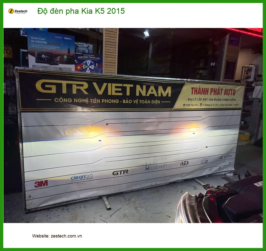 Anh Tùng độ đèn pha Kia K5 2015 Quận Thủ Đức vì đèn zin mờ, khó quan sát khi đi đêm ảnh thực tế 2