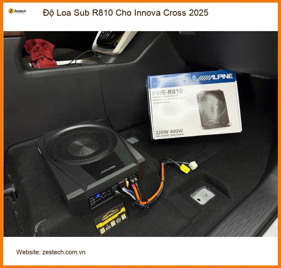 Anh Vĩnh độ Loa Sub R810 cho Innova Cross 2025 tại Quận 12 để âm thanh thêm uy lực
