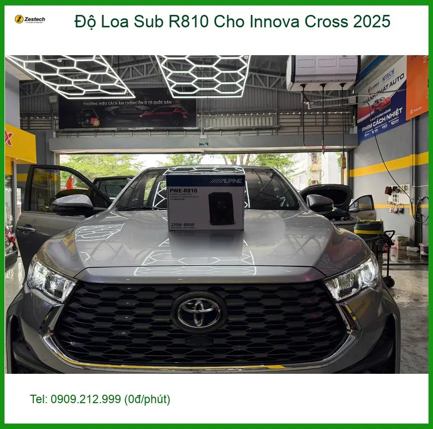 Anh Vĩnh độ Loa Sub R810 cho Innova Cross 2025 tại Quận 12 để âm thanh thêm uy lực ảnh thực tế 4