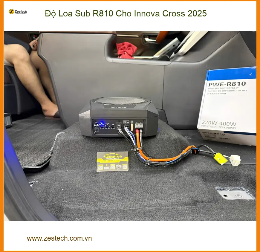 Anh Vĩnh độ Loa Sub R810 cho Innova Cross 2025 tại Quận 12 để âm thanh thêm uy lực ảnh thực tế 5