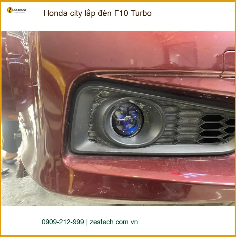 Anh Long nâng cấp đèn F10 Turbo cho Honda City ở Quận 9 vì đèn zin yếu.
