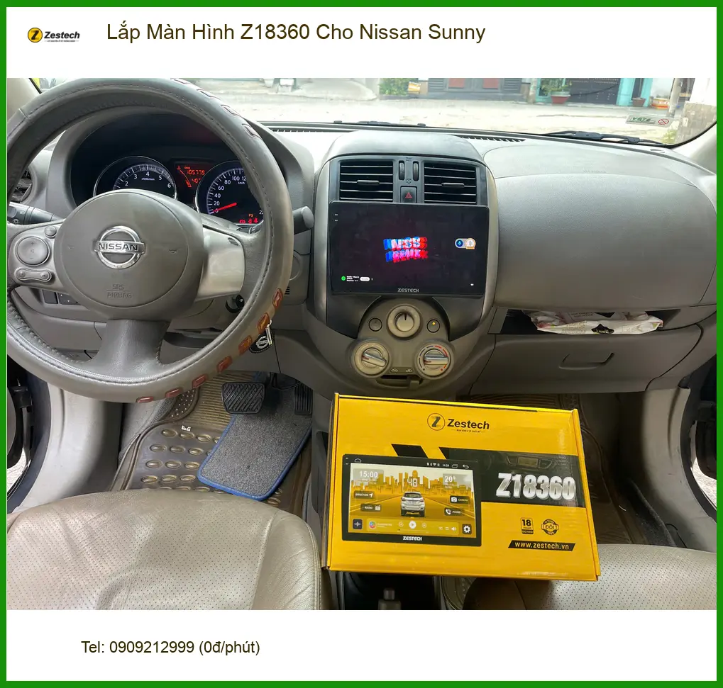 Anh Duy lắp Màn Hình Z18360 Cho Nissan Sunny tại Quận 9 để nâng tầm trải nghiệm ảnh thực tế 3