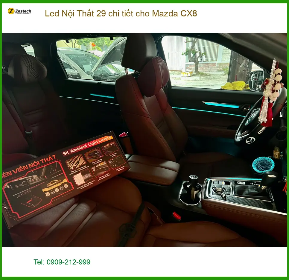 Anh Minh lắp Led Nội Thất 29 chi tiết cho Mazda CX8 Quận Thủ Đức để nội thất lung linh hơn