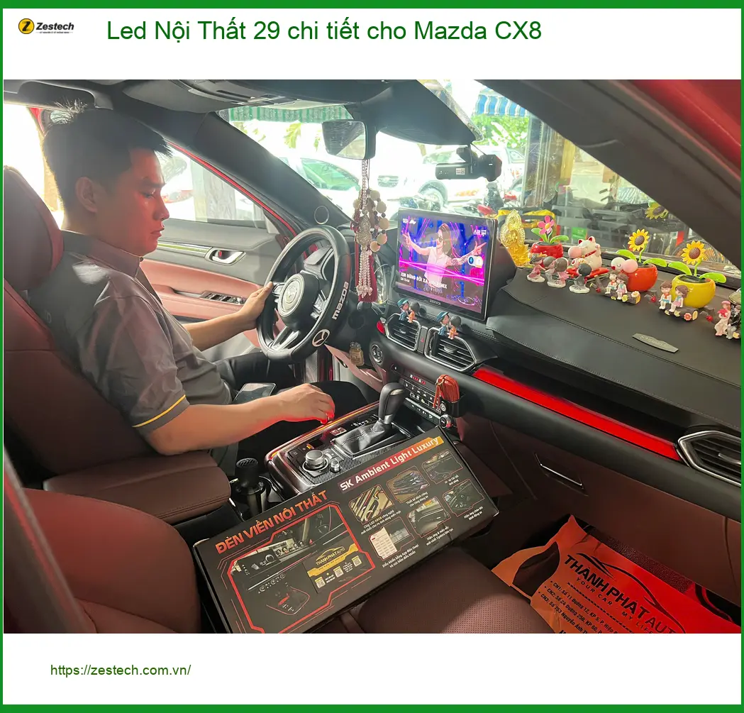 Anh Minh lắp Led Nội Thất 29 chi tiết cho Mazda CX8 Quận Thủ Đức để nội thất lung linh hơn ảnh thực tế 3