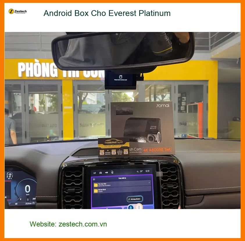 Chú Hùng lắp Android Box cho Everest Platinum Quận 9 xem YouTube, dẫn đường ảnh thực tế 2