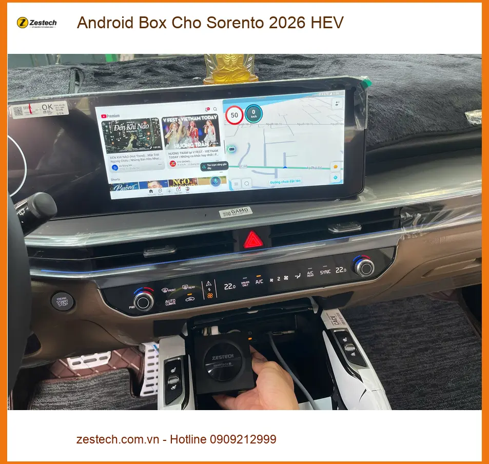 Anh Khải lắp Android Box cho Sorento 2026 HEV Quận 9 để giải trí thông minh