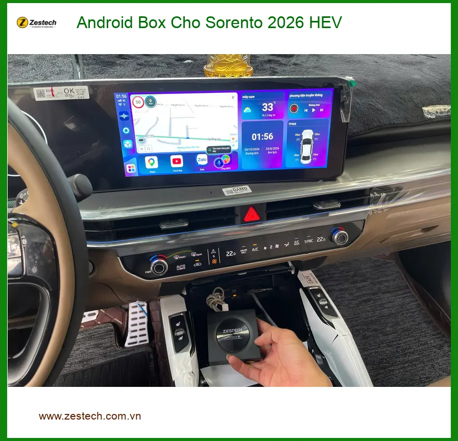 Anh Khải lắp Android Box cho Sorento 2026 HEV Quận 9 để giải trí thông minh ảnh thực tế 3