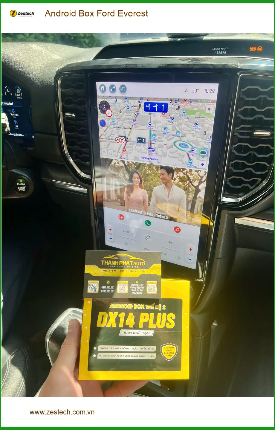 Anh Minh lắp Android Box cho Ford Everest tại Quận Thủ Đức để giải trí trên xe