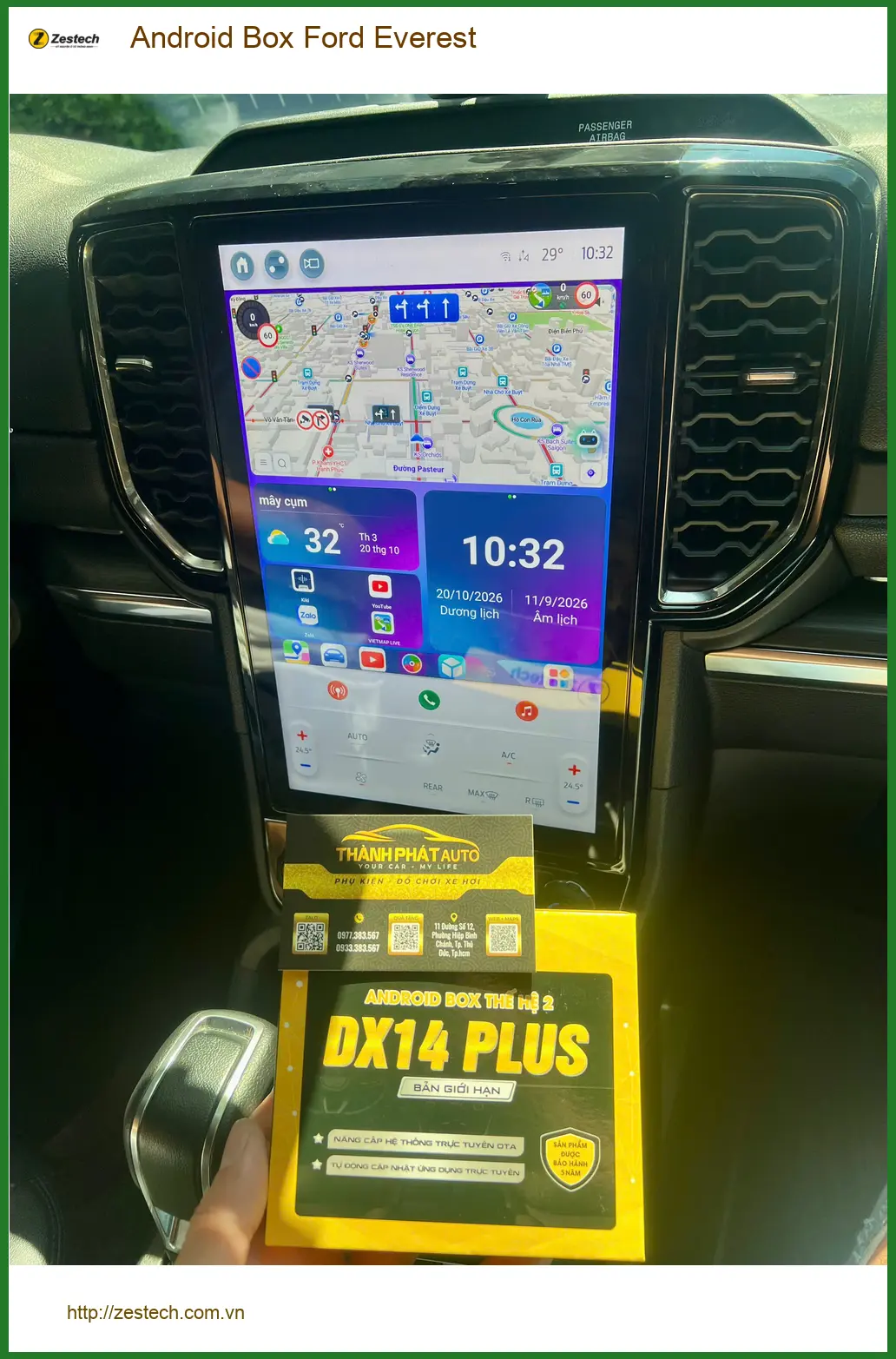 Anh Minh lắp Android Box cho Ford Everest tại Quận Thủ Đức để giải trí trên xe ảnh thực tế 2