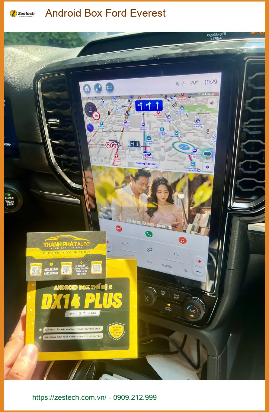 Anh Minh lắp Android Box cho Ford Everest tại Quận Thủ Đức để giải trí trên xe ảnh thực tế 3