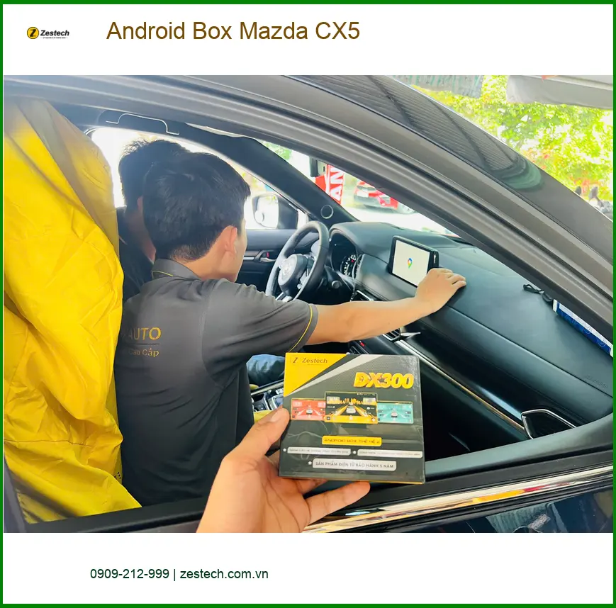 Chị Diễm lắp Android Box cho Mazda CX5 tại Quận Gò Vấp để nâng tầm trải nghiệm lái xe hàng ngày ảnh thực tế 2