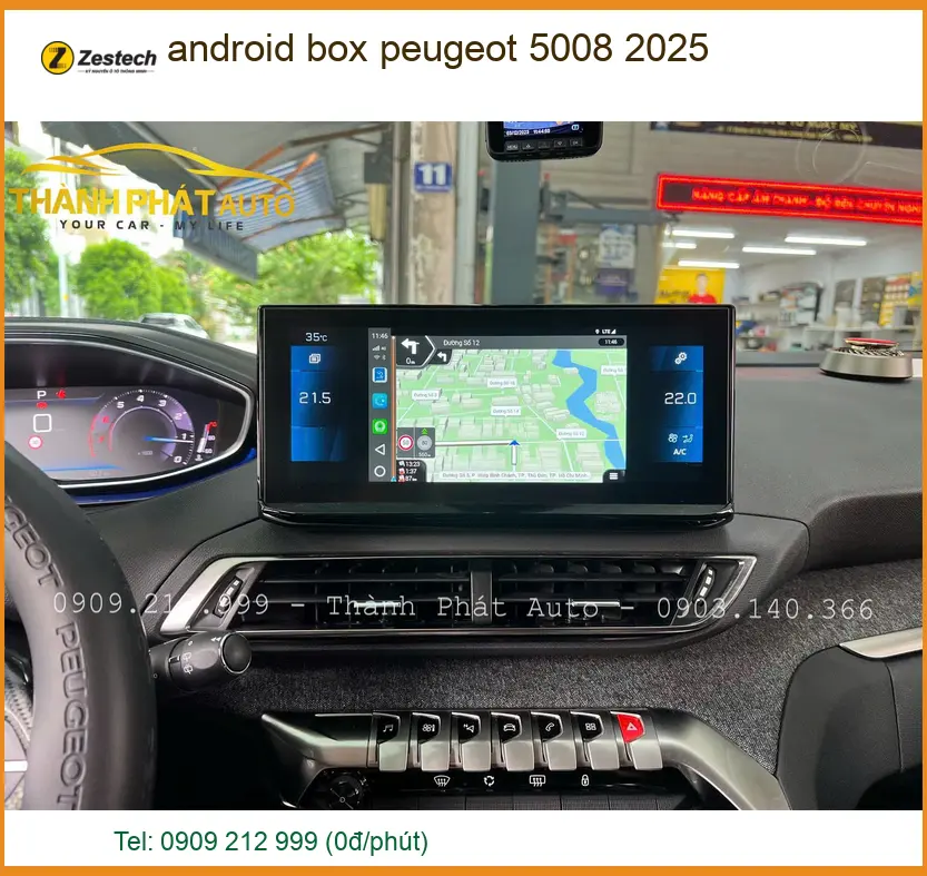 Android Box Zestech DX265 Peugeot 5008 2025 - Địa Chỉ Gắn Chính Hãng TPHCM
