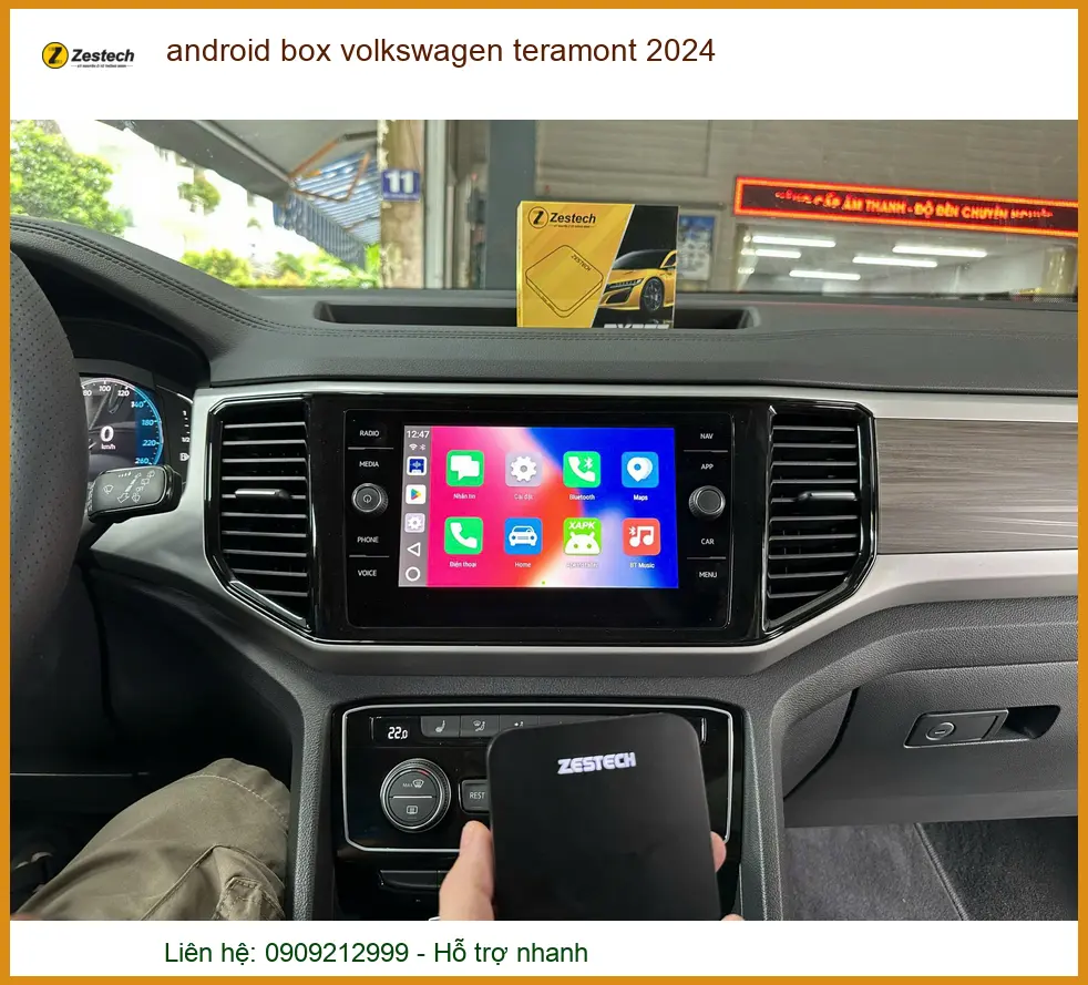 Android Box Zestech Volkswagen Teramont 2024 - Địa Chỉ Lắp Đặt Uy Tín TPHCM