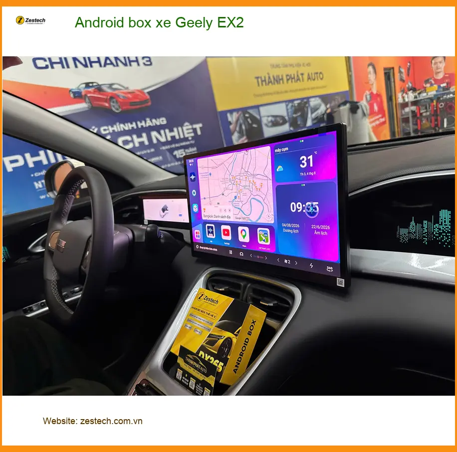 Anh Duy lắp Android box xe Geely EX2 Quận 3 nâng cấp giải trí và định vị ảnh thực tế 2