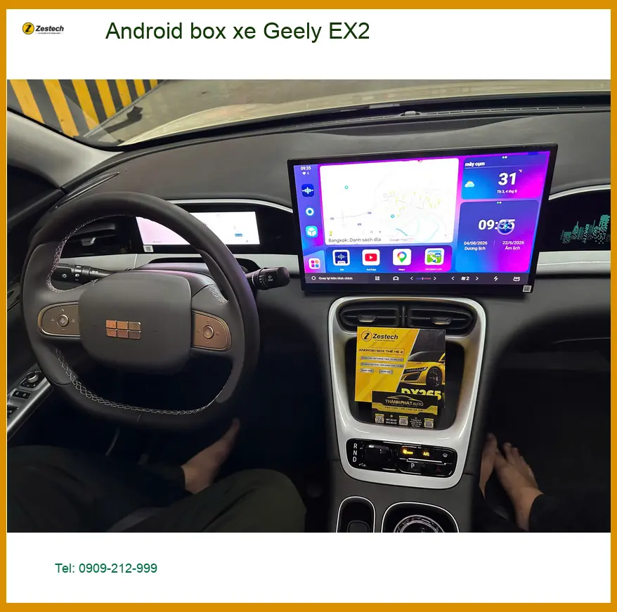 Anh Duy lắp Android box xe Geely EX2 Quận 3 nâng cấp giải trí và định vị ảnh thực tế 5