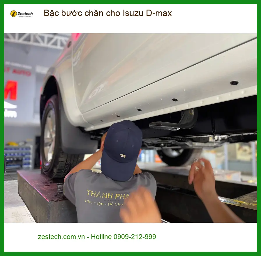 Anh Minh lắp bậc bước chân cho Isuzu D-max tại Quận Tân Bình để tiện lên xuống xe ảnh thực tế 3