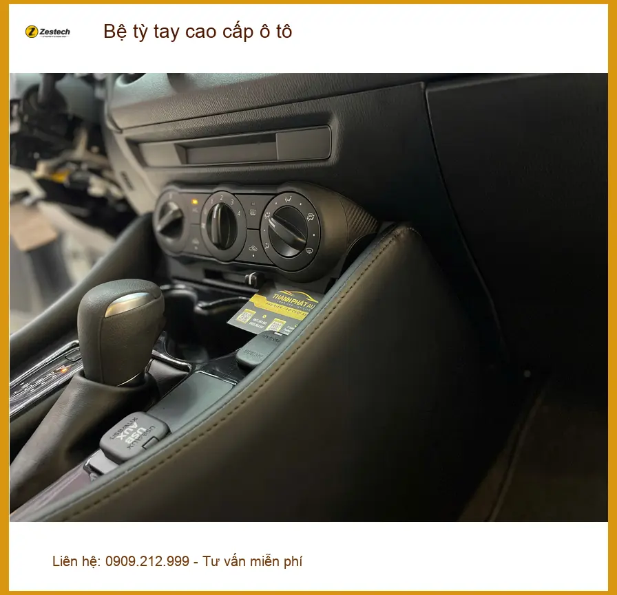 Anh Minh lắp bệ tỳ tay cao cấp ô tô Toyota Vios tại Gò Vấp ảnh thực tế 2