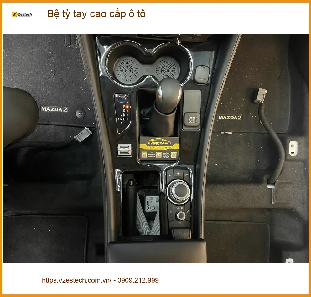 Anh Minh lắp bệ tỳ tay cao cấp ô tô Toyota Vios tại Gò Vấp ảnh thực tế 4
