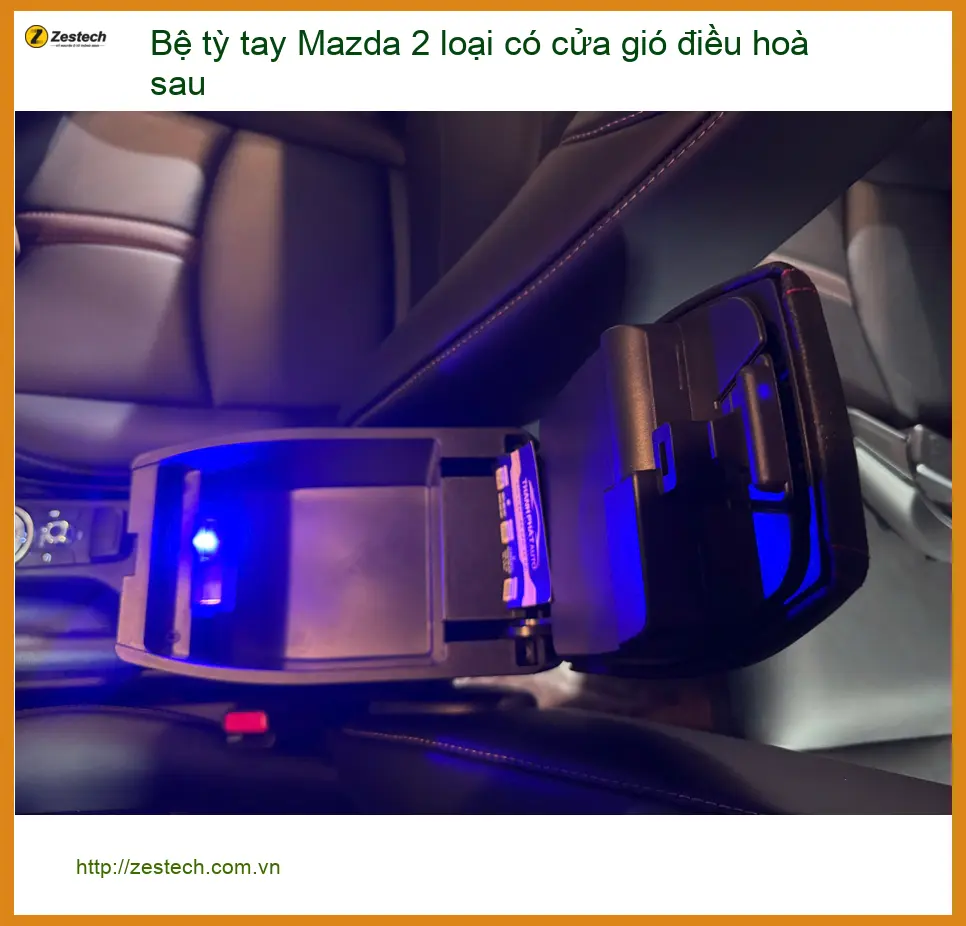 Anh Huy lắp bệ tỳ tay Mazda 2 loại có cửa gió sau tại Quận 1 cho xe thoải mái ảnh thực tế 4