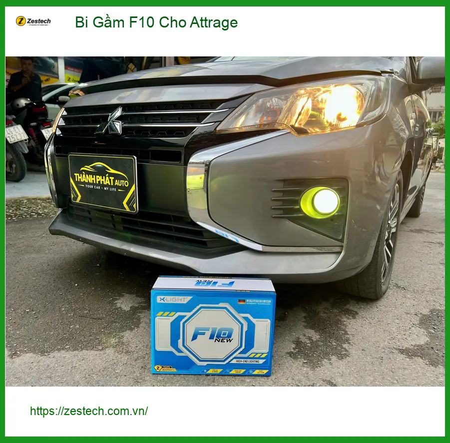 Anh Quang độ Bi Gầm F10 cho Attrage vì đèn zin quá yếu khi đi đêm tại Thủ Đức