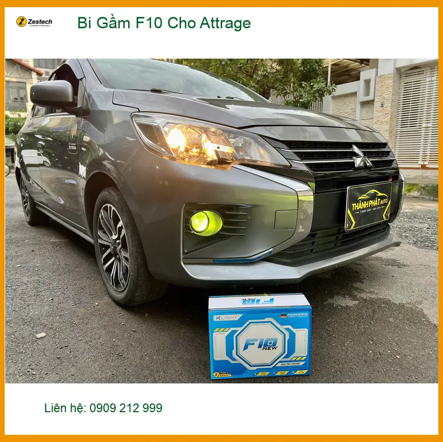 Anh Quang độ Bi Gầm F10 cho Attrage vì đèn zin quá yếu khi đi đêm tại Thủ Đức ảnh thực tế 3