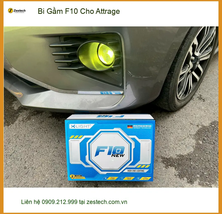Anh Quang độ Bi Gầm F10 cho Attrage vì đèn zin quá yếu khi đi đêm tại Thủ Đức ảnh thực tế 4