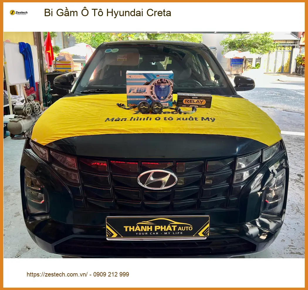 Anh Tùng độ Bi Gầm Ô Tô Hyundai Creta vì thường xuyên đi đường đêm tối ở Quận Thủ Đức
