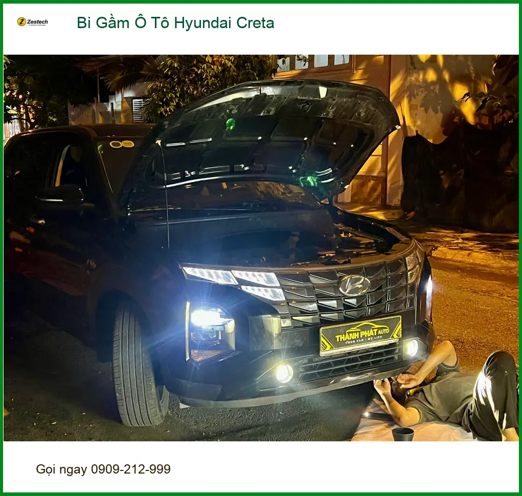 Anh Tùng độ Bi Gầm Ô Tô Hyundai Creta vì thường xuyên đi đường đêm tối ở Quận Thủ Đức ảnh thực tế 4