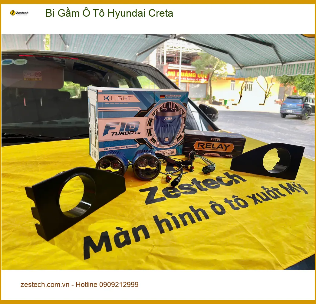 Anh Tùng độ Bi Gầm Ô Tô Hyundai Creta vì thường xuyên đi đường đêm tối ở Quận Thủ Đức ảnh thực tế 5