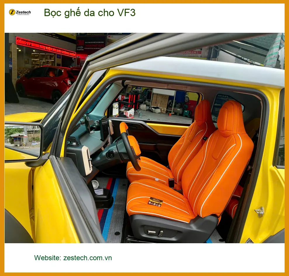 Anh Cường bọc ghế da VinFast VF3 Quận 3, nâng tầm không gian nội thất. ảnh thực tế 2
