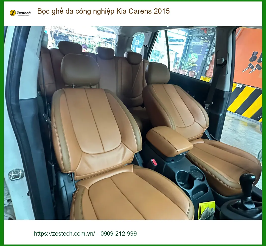 Anh Khải bọc ghế da công nghiệp cho Kia Carens 2015 tại Quận Tân Bình ảnh thực tế 4