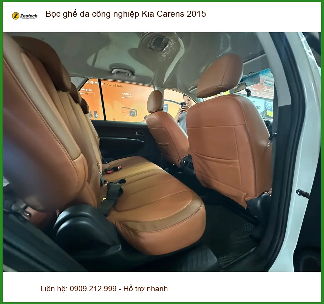 Anh Khải bọc ghế da công nghiệp cho Kia Carens 2015 tại Quận Tân Bình ảnh thực tế 5