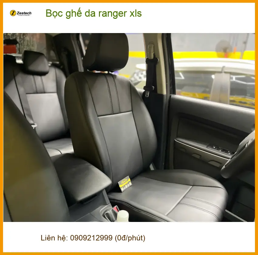 Anh Minh bọc ghế da Ford Ranger XLS tại Quận 4 vì ghế cũ đã xuống cấp ảnh thực tế 5