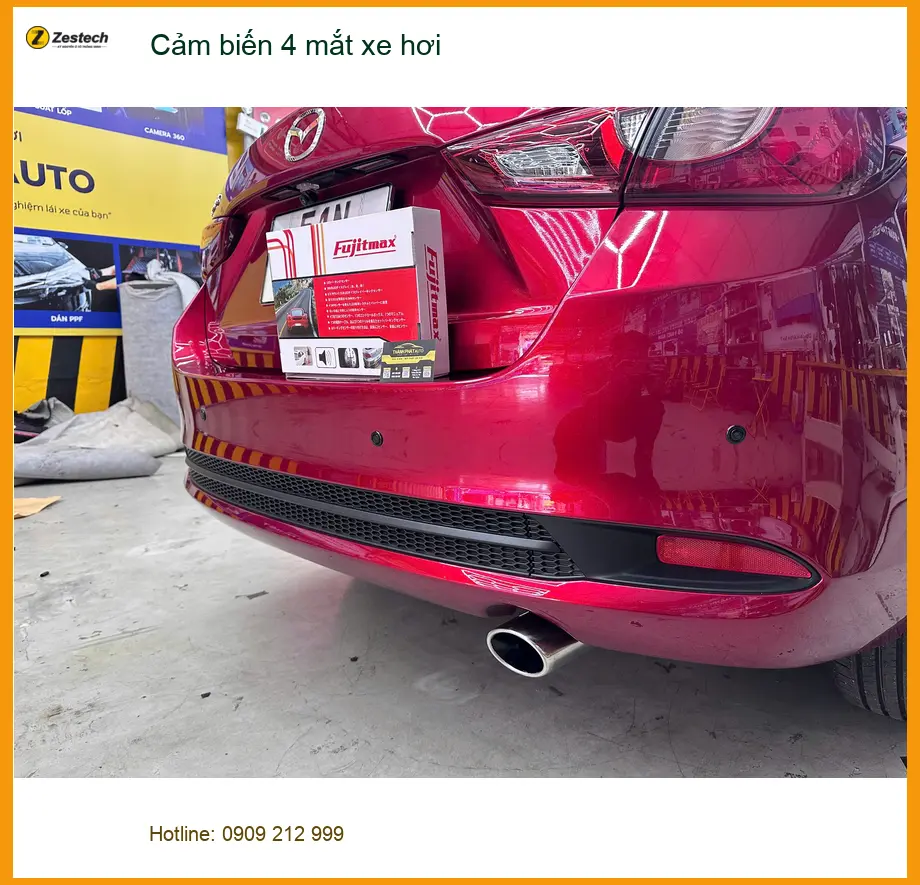 Chị Mai lắp cảm biến 4 mắt xe hơi cho VinFast Lux A tại Quận 8 ảnh thực tế 3