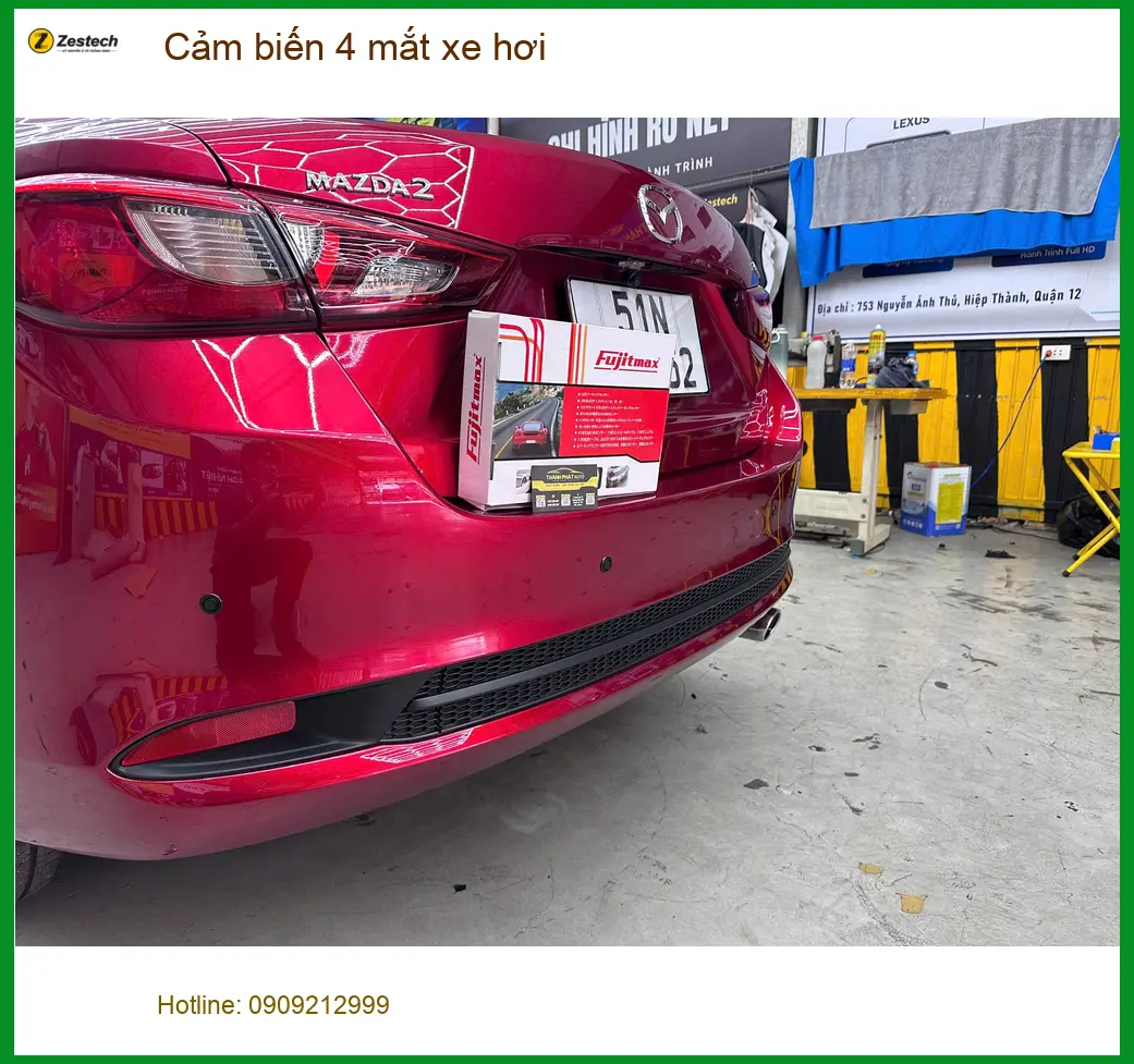 Chị Mai lắp cảm biến 4 mắt xe hơi cho VinFast Lux A tại Quận 8 ảnh thực tế 4