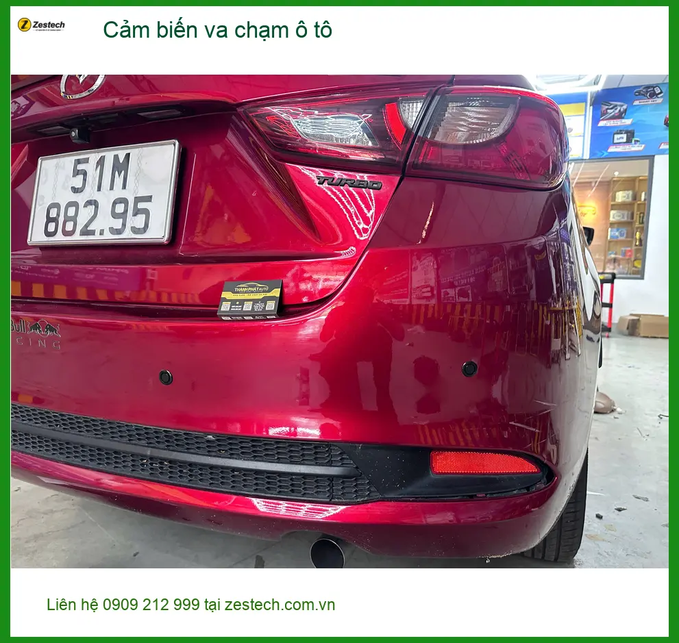 Chị Thảo lắp cảm biến va chạm ô tô cho Mazda CX-5 tại Quận Gò Vấp ảnh thực tế 3