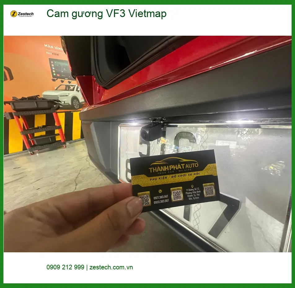 Anh Khải lắp cam gương Vietmap cho VF3 tại Quận Gò Vấp để lái xe an toàn hơn ảnh thực tế 2