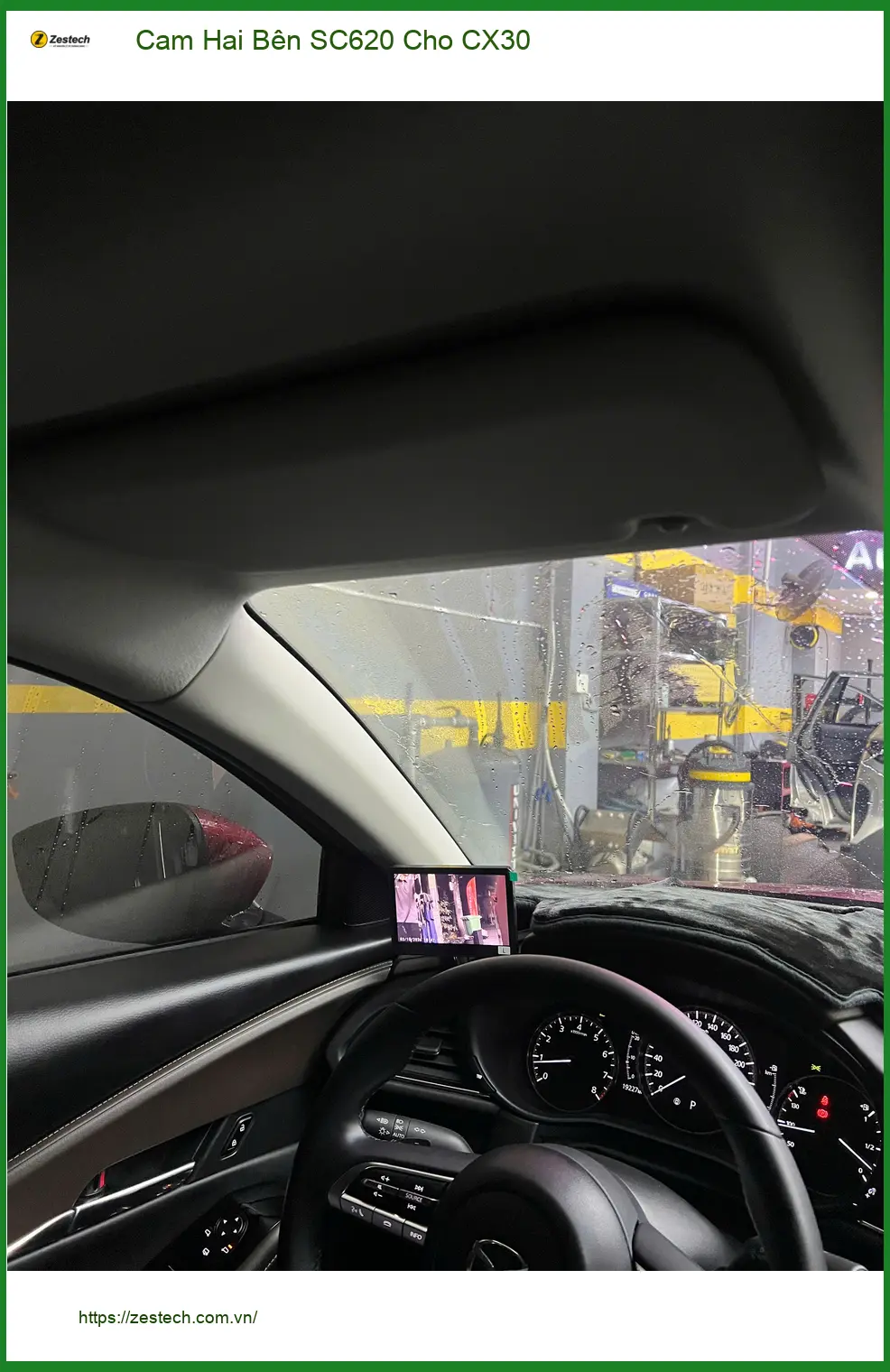 Anh Bách lắp Camera Hai Bên SC620 cho Mazda CX30 tại Quận 9 vì hay đi đường hẹp ảnh thực tế 2