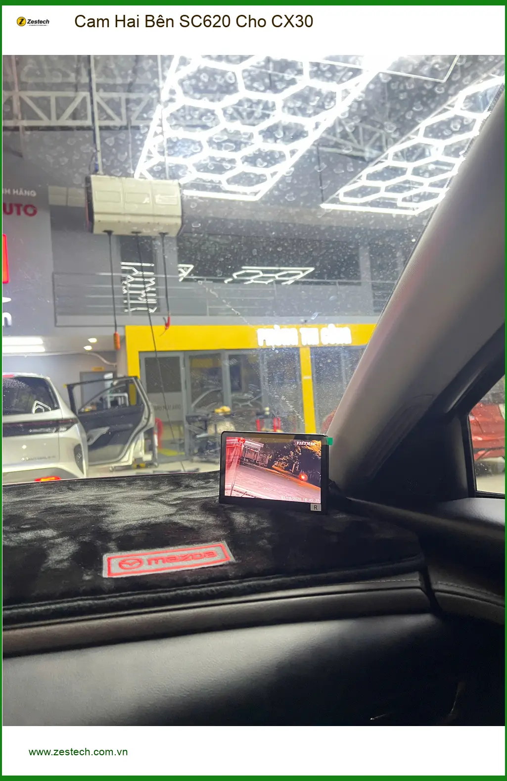 Anh Bách lắp Camera Hai Bên SC620 cho Mazda CX30 tại Quận 9 vì hay đi đường hẹp ảnh thực tế 3
