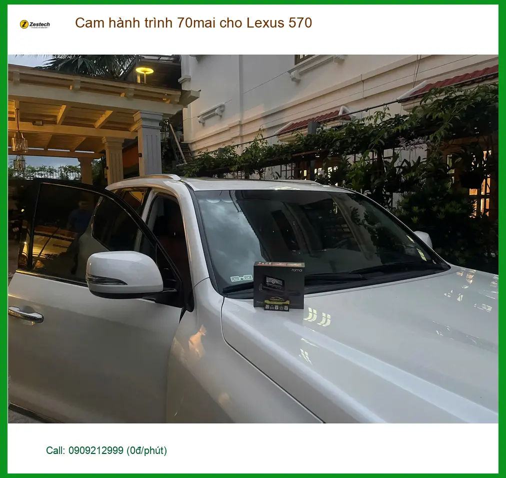 Anh Tấn lắp cam hành trình 70mai cho Lexus 570 tại Quận 9 để đảm bảo an toàn khi lái xe ảnh thực tế 2