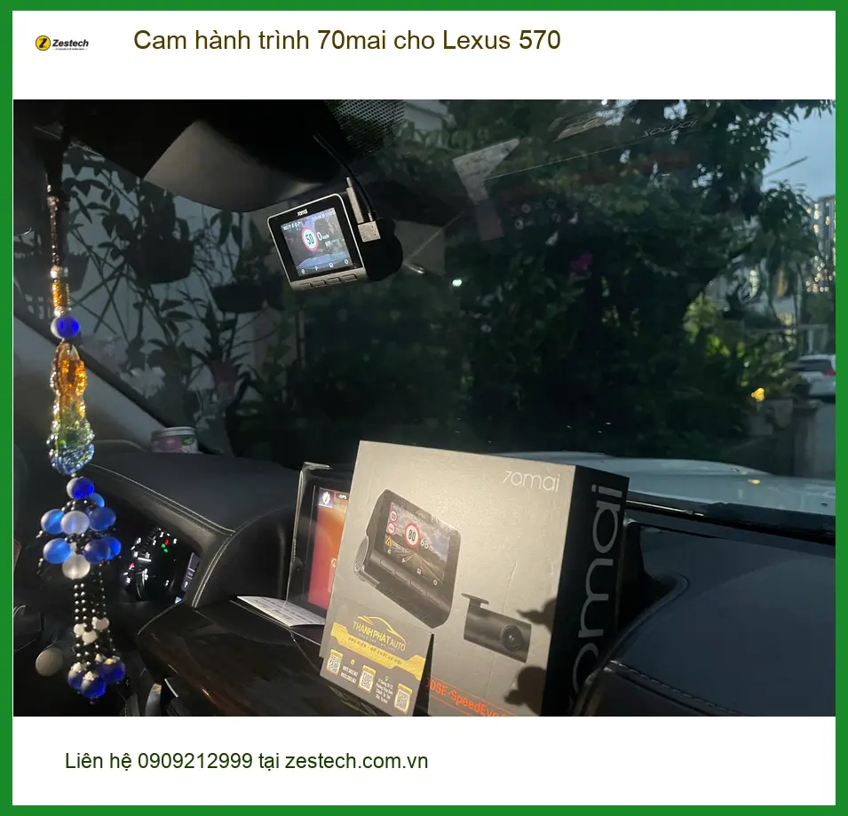Anh Tấn lắp cam hành trình 70mai cho Lexus 570 tại Quận 9 để đảm bảo an toàn khi lái xe ảnh thực tế 3