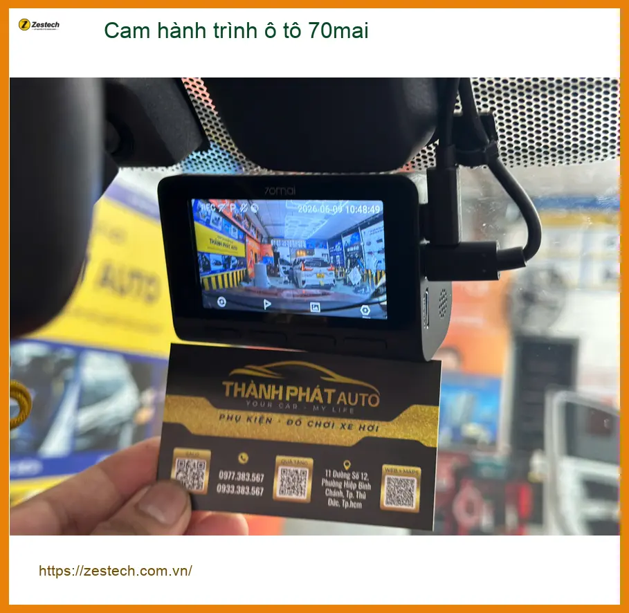 Anh Lâm lắp cam hành trình ô tô 70mai cho Toyota Vios Quận 8 để an tâm