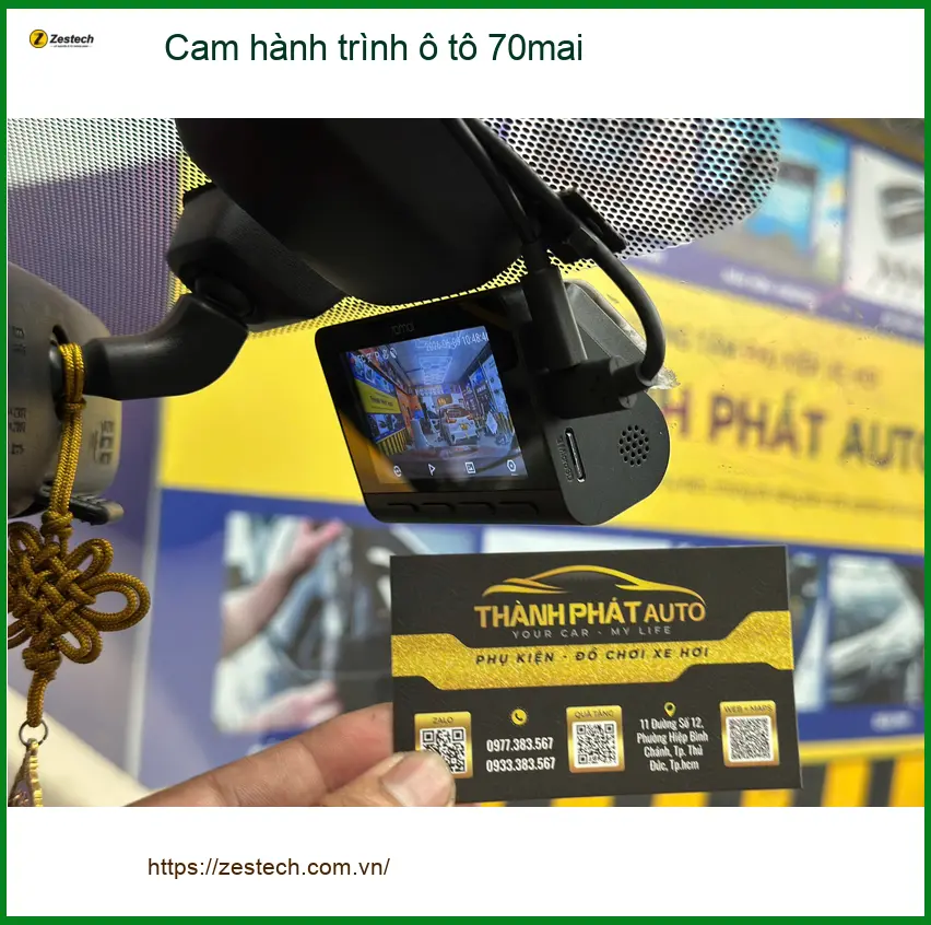Anh Lâm lắp cam hành trình ô tô 70mai cho Toyota Vios Quận 8 để an tâm ảnh thực tế 3