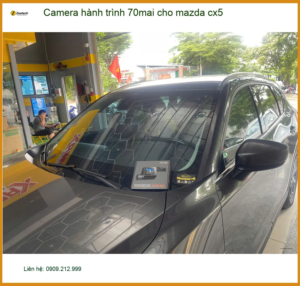 Anh Bảo lắp Camera hành trình 70mai cho Mazda CX5 tại Quận 10