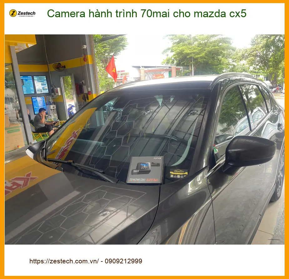 Anh Tuấn Kiệt lắp camera hành trình 70mai cho Mazda CX5 ở Bình Chánh để yên tâm lái xe. ảnh thực tế 3