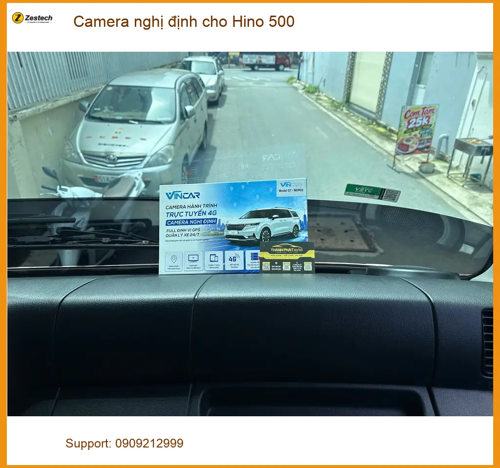 Anh Tấn lắp camera nghị định cho Hino 500 tại Quận 12 để tuân thủ quy định ảnh thực tế 5