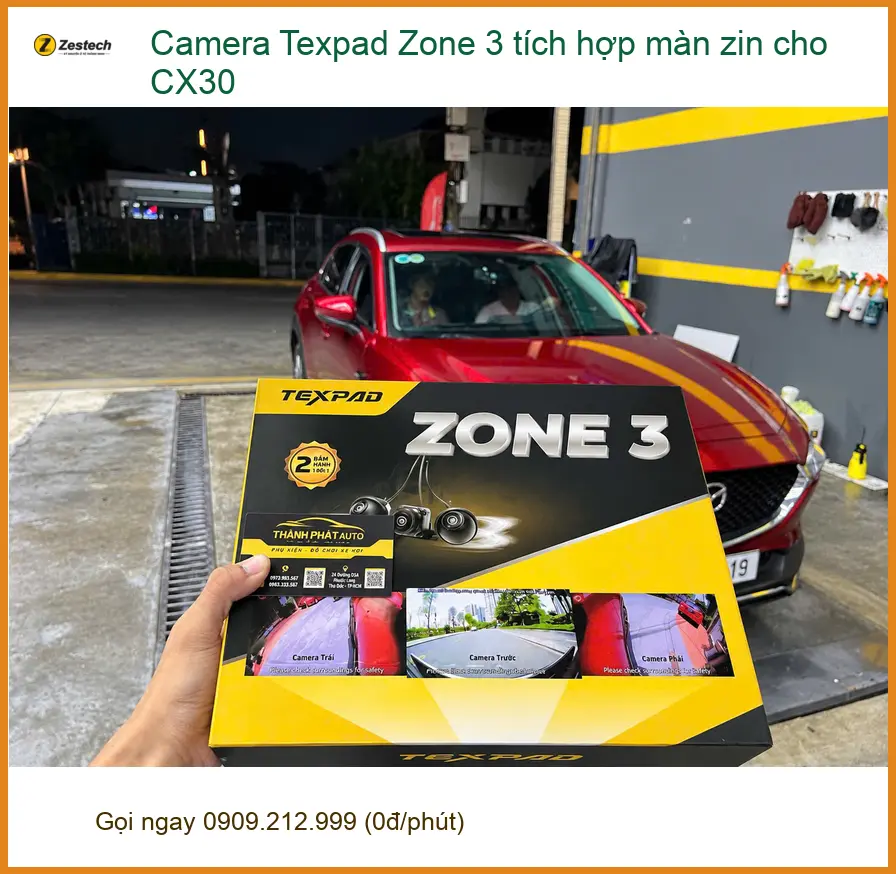 Anh Đạt lắp Camera Texpad Zone 3 tích hợp màn zin cho CX30 Quận 9 để lái xe an toàn hơn ảnh thực tế 2