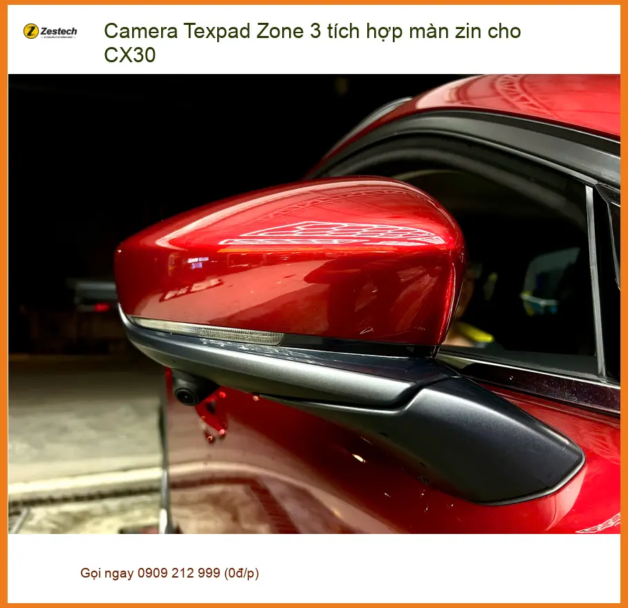 Anh Đạt lắp Camera Texpad Zone 3 tích hợp màn zin cho CX30 Quận 9 để lái xe an toàn hơn ảnh thực tế 4